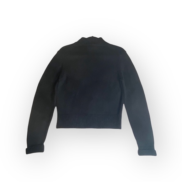 new Cruciani 𖦹 Luxury Fine Knit Zip Cardigan Sweater 𖦹 Black 𖦹 Made in Italy - Picture 7 of 16